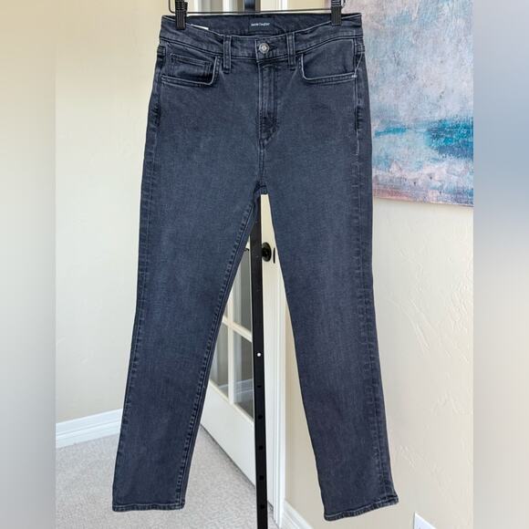 Favorite Daughter The Erin High Rise Slim Straight Jeans Black Boulder Wash 26 - Picture 1 of 8